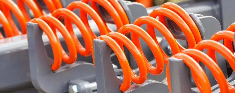 Hard orange spring made of steel
